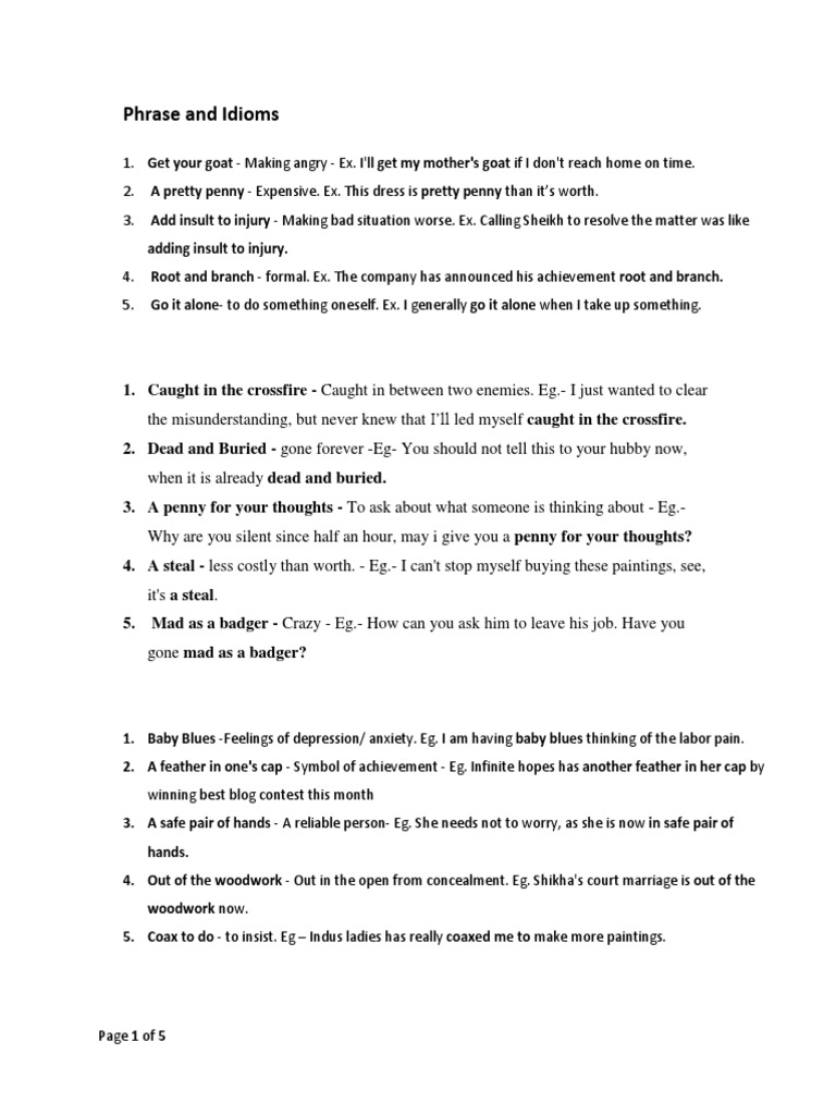 Phrase and Idioms The Misunderstanding, But Never Knew That I'll Led