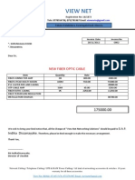 Fiber Optic Installation Quotation