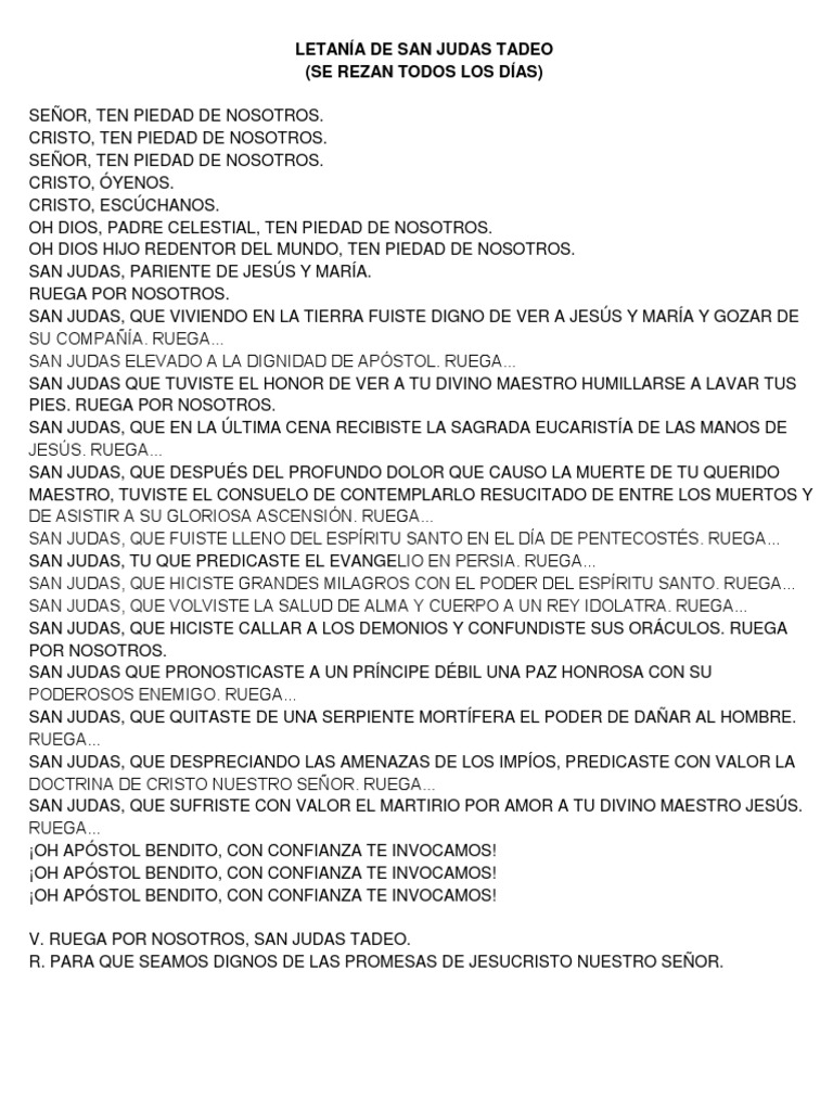 Letania de San Judas Tadeo | Cristo (título) | Comportamiento cristiano