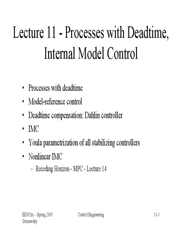 Lecture11 IMC | PDF