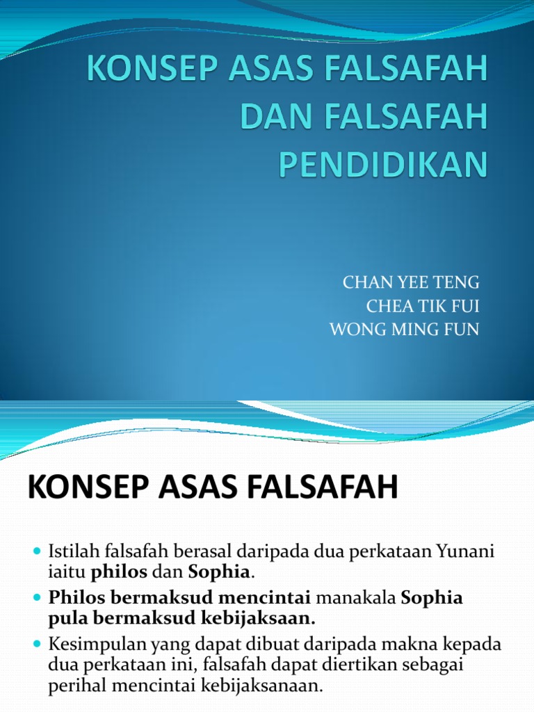 K 2 Konsep Asas Falsafah Pendidikan Pdf