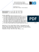 Scoring Summary (Final) The Automated Scorebook Western Michigan Vs Iowa Hawkeyes (Sep 21, 2013 at Iowa City, Iowa)