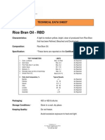 Rice Bran Oil - RBD: Technical Data Sheet