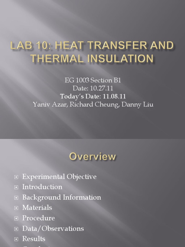 LAB 10_EG1003 | Heat Transfer | Heat