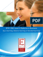 BTEC HNC in Business by e Learning Distance Learning or Blended Learning