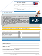 English Test - 5Th Form