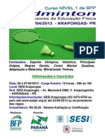 2013 Curso Badminton BFP Arapongas