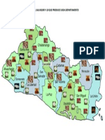 Mapa de El Salvador y Lo Que Produce Cada Departamento