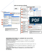 Informacion para El Llenado de Las Actas