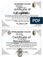 Certificates