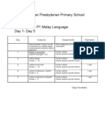 Malay Lesson Plan