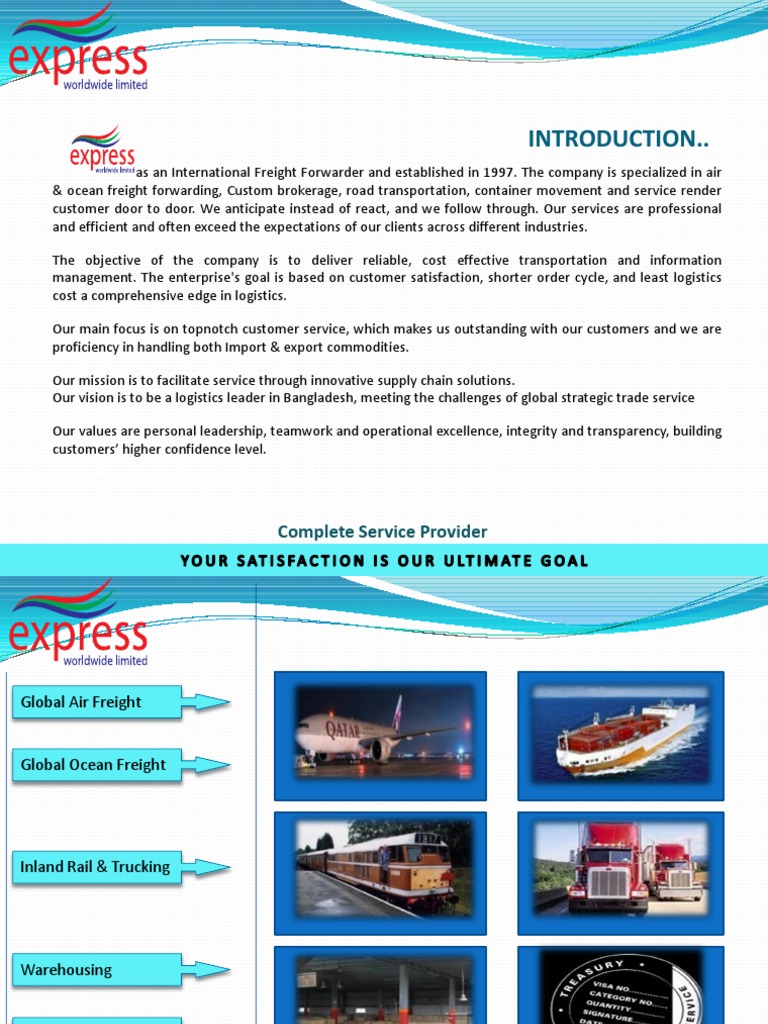 International Freight Forwarding Services | PDF | Business | Technology ...