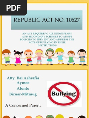 Philippine Anti Bullying Act Of 13 Bullying Applied Ethics