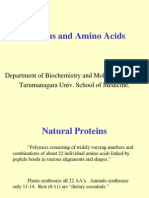 Proteins and Amino Acids: Department of Biochemistry and Molecular Biology Tarumanagara Univ. School of Medicine