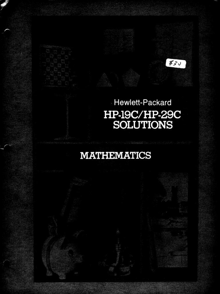 HP19C & 29C Solutions Mathematics 1977 B&W PDF Trigonometric