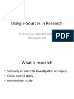Using E-Sources in Research