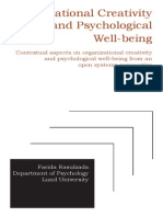 Organizational Creativity and Psychological Well-Being