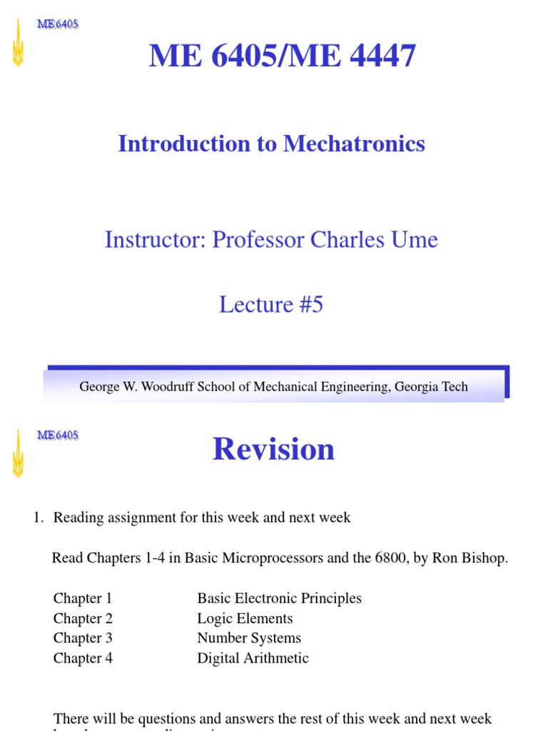 Mechatronics Applications in Engineering | PDF | Microcontroller ...