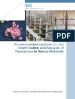 Recommended Methods For The Identification and Analysis of Piperazines in Seized Materials (2013)