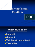 Resolving Team Conflicts