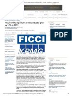 FICCI-KPMG Report 2012 - M&E Industry Grew by 12% in 2011 - in Depth - Advertising - Campaign India