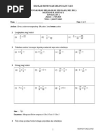 Soalan Peperiksaan Akhir Tahun Matematik Tingkatan 1