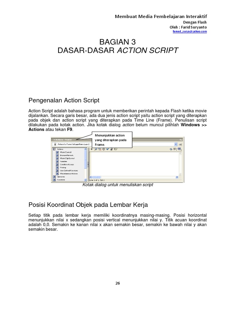 Dasar Action Script untuk Flash Interaktif | PDF | Metode & Bahan Ajar ...