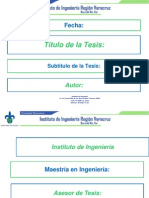 Plantilla Oficial en PowerPoint 2003 Para Presentacion en La Defensa de La Tesis de Maestria