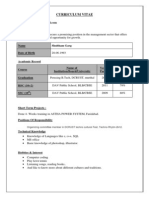 Curriculum Vitae: Organizing Committee Member in DCRUST Techno Cultural Fest, Techno-Rhytm-2k12