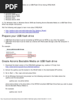 Make USB Bootable Acronis