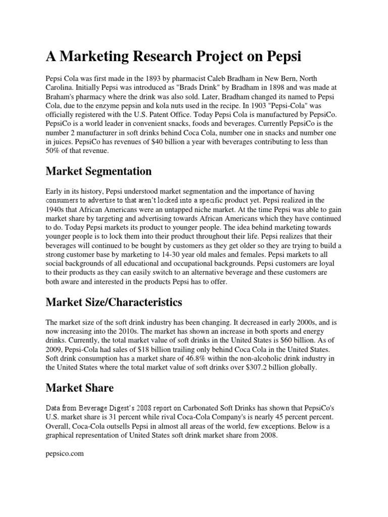 Pepsi's Global Marketing Strategy Overview | PDF | Pepsi Co | Pepsi