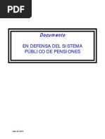 Documento en Defensa del Sistema Público de Pensiones