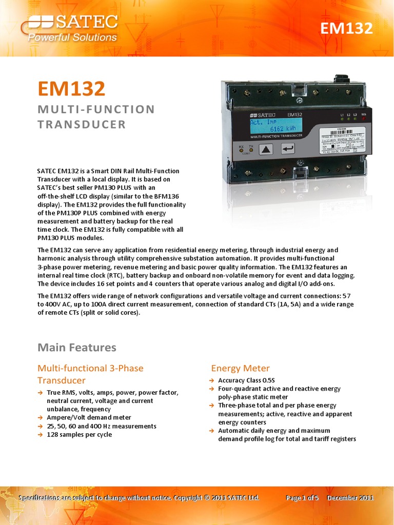 EM132 Datasheet_December 2011 Power Supply Electronic Engineering