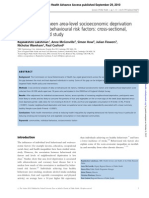 Association Between Area-Level Socioeconomic Deprivation and A Cluster of Behavioural Risk Factors: Cross-Sectional, Population-Based Study