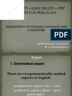 ENGLISH MORPHOLOGY LECTURE ON GRAMMATICAL AND LEXICAL ASPECT