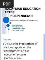 Malaysian Education After Independence Vista