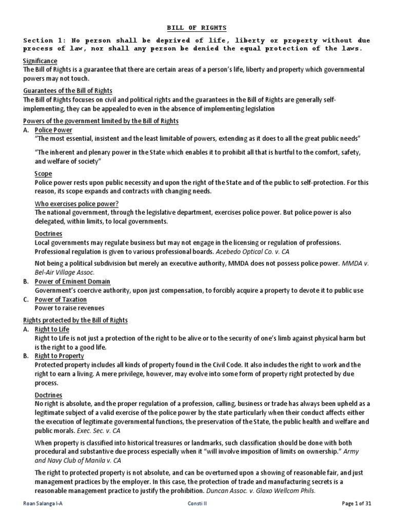 Bill of Rights Reviewer | PDF | Search And Seizure | Search Warrant