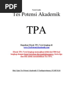 Download Soal Tes Potensi Akademik Bappenas