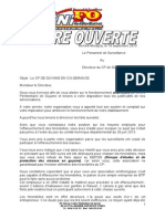 Lettre Ouverte de Fo Au Directeur