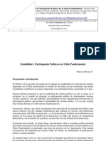 Olivera, Estabilidad y Participación Política en el Chile Posdictatorial.