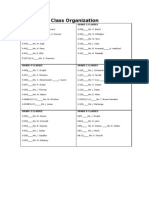 Class Organization: Grade 5 Classes Grade 2 Classes