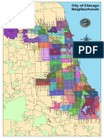 City Neighborhoods Poster of Chicago