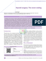Anesthesia and Thyroid Surgery: The Never Ending Challenges: Review Article