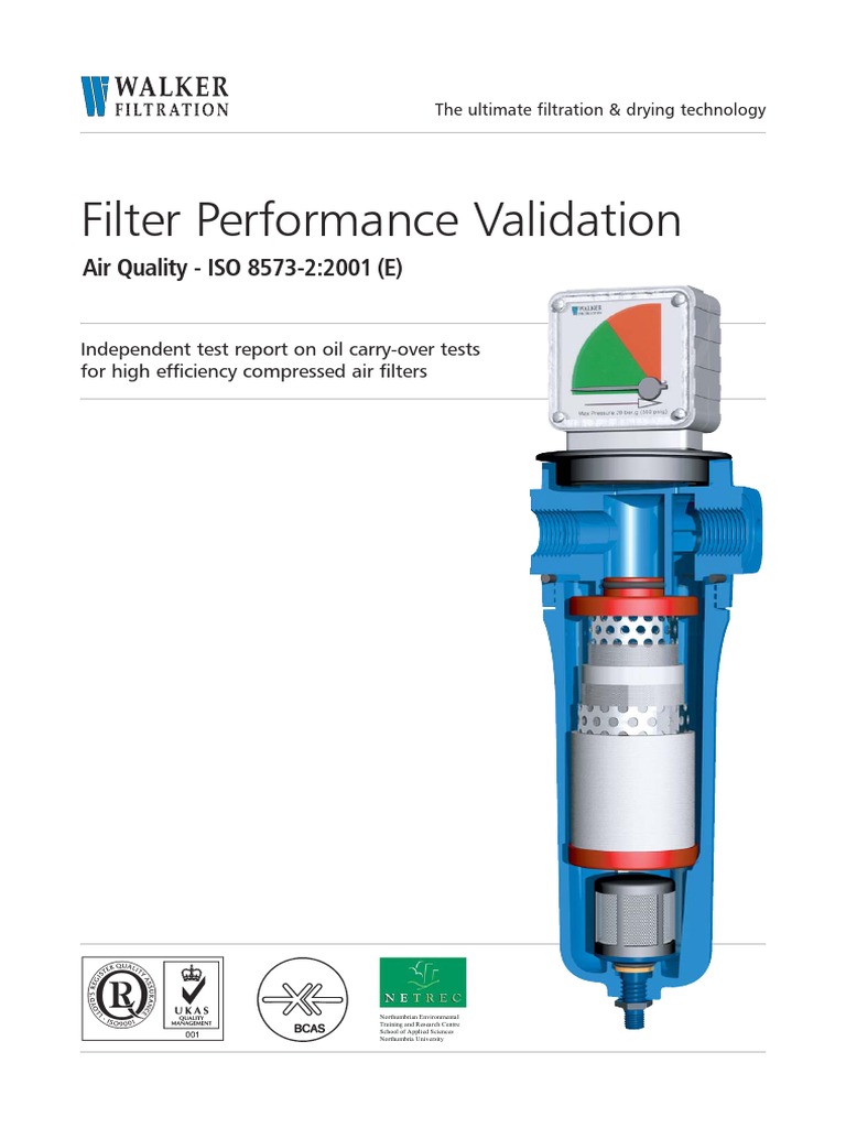 Compressed Air Filter Performance Validation Brochure PDF
