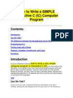 How To Write A SIMPLE Interactive C (IC) Computer Program: Contents