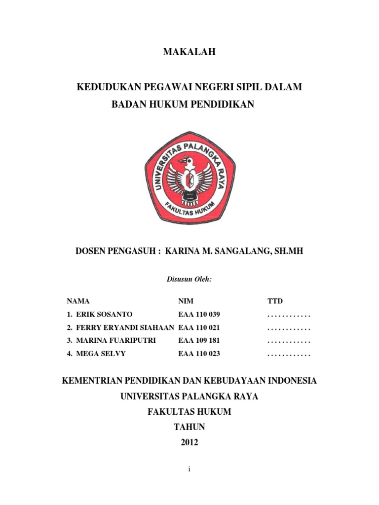 Makalah Kelompok Hukum Kepegawaian