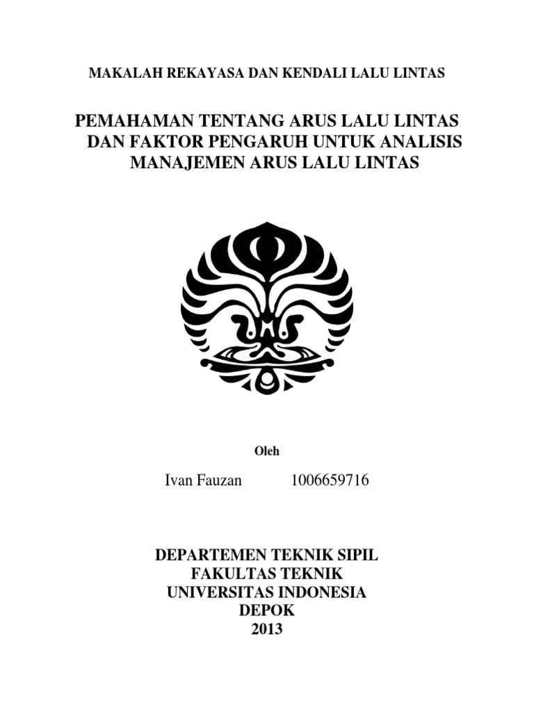 Makalah Rekayasa Dan Kendali Lalu Lintas