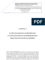 Boaventura - Capitulo I La Sociología de las Ausencias y la Sociología de las emergencias