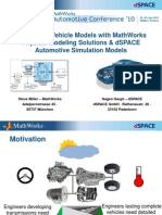 Developing Vehicle Models With Math Works and d Space Pres