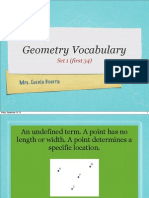 Geometry Vocabulary Set 1
